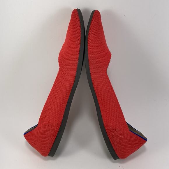 Rothy’s The Point Pointed Toe Flats Womens Size 8 Red Slip On Rothys - Picture 6 of 9
